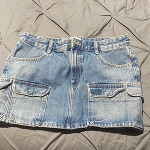 Zara Blue Denim Mini Skirt